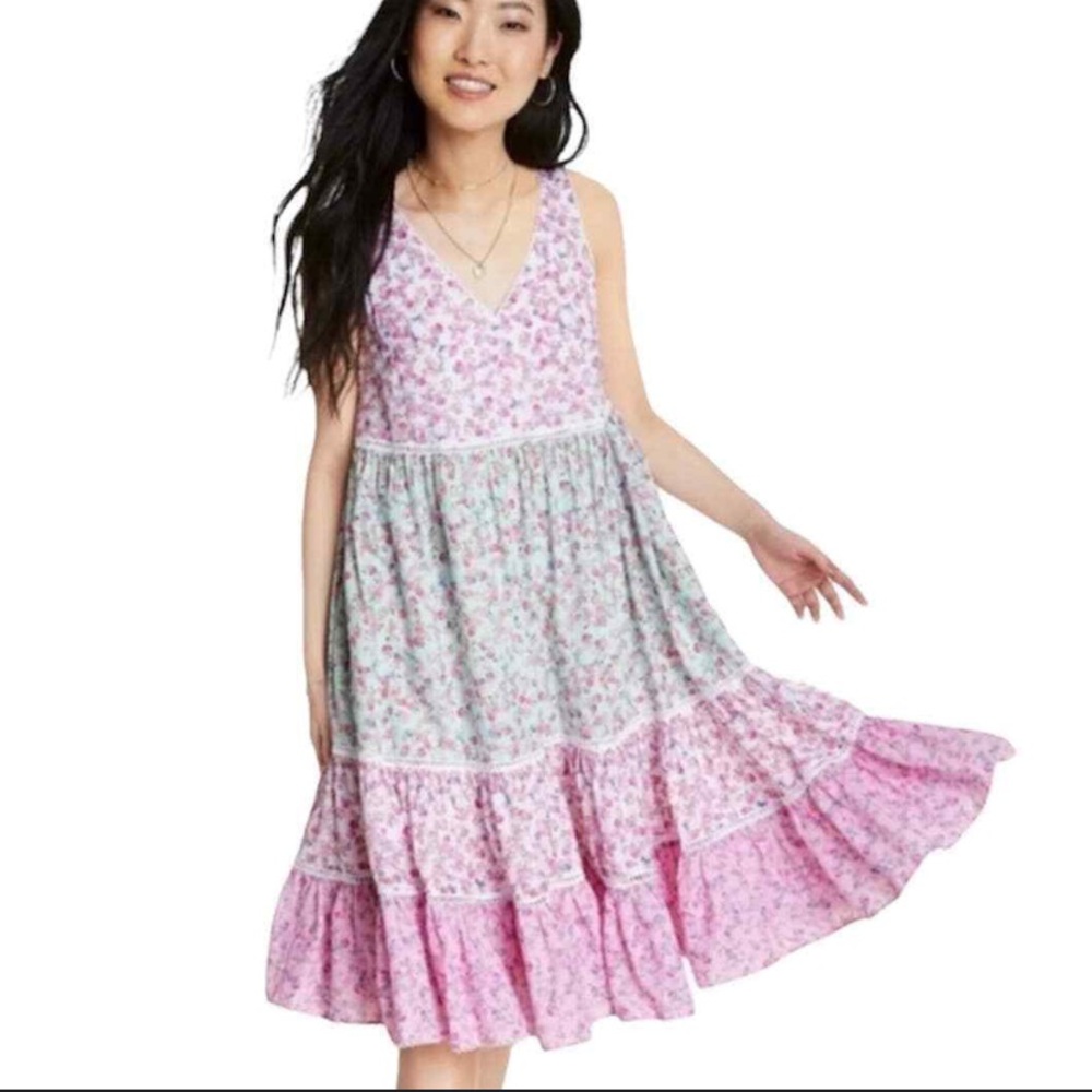 Loveshackfancy X Target Camille Multi Teared Midi… - image 1